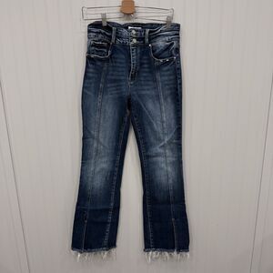Petra 153 Women's Size 13 / 30 Blue Distressed Stretch Denim Flare Jeans